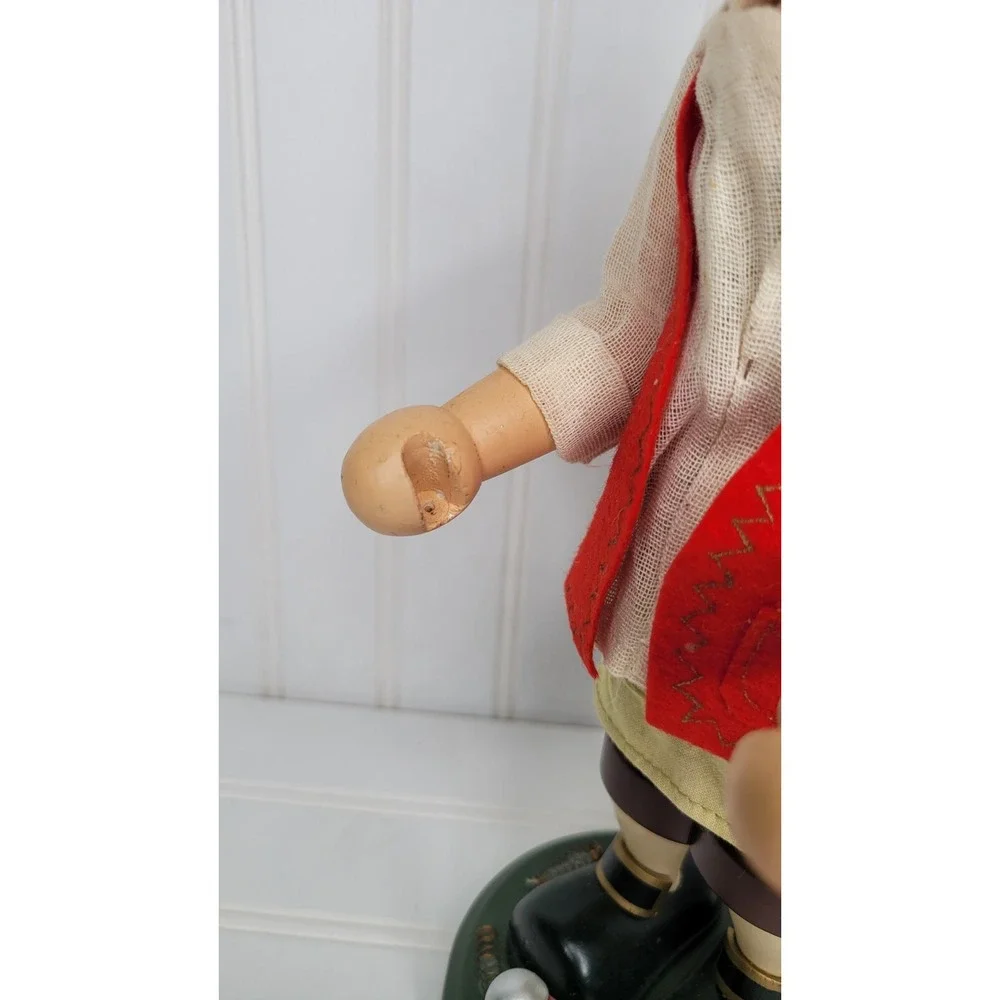 Vintage Zims‎ By Whitehurst Hand Crafted Santa Claus Clock Nutcracker